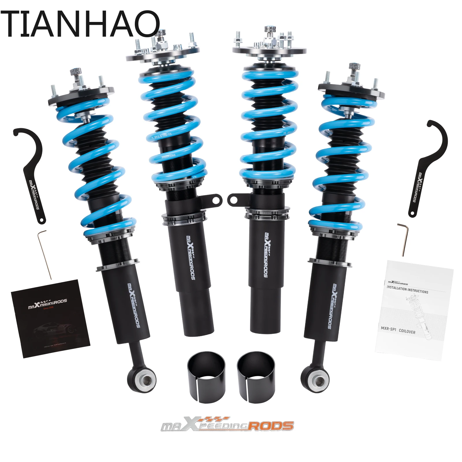 MaXpeedingrods Coilover для BMW 5 E39 1995-2003 RWD Notchback, 24-ходовой комплект регулируемой подвески демпфера, ts (art.: 3920d3daabd60) - 3920d3daabd60