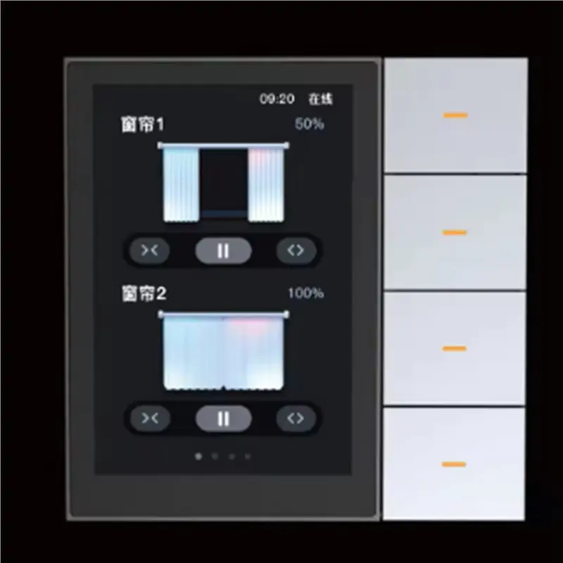 Фото A55T 2X Умная центральная панель управления Tuya Zigbee, настенный выключатель, система беспроводного управления освещением для домашней автоматизации F3-Pro №5