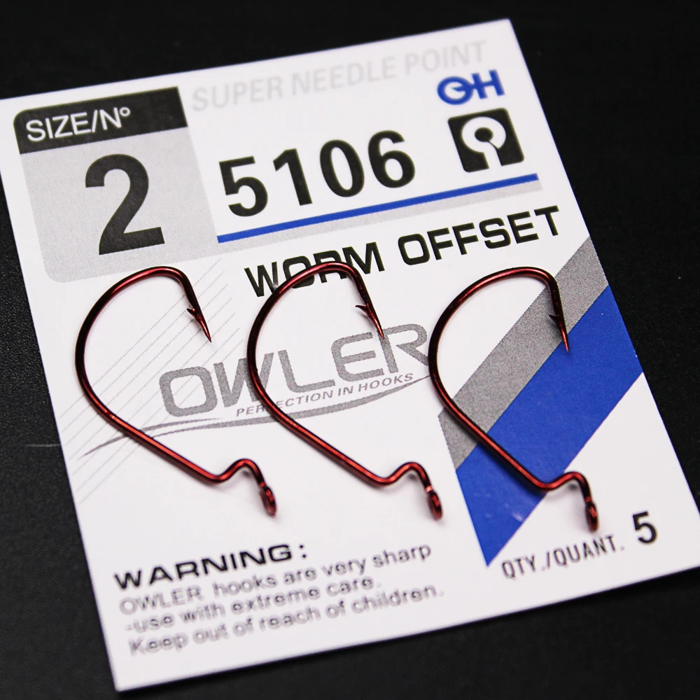 

3 _ 5106 рыболовные крючки с красным свинцем, круглый крючок для морской воды, рыболовный офсетный крючок с вспомогательной головкой, Япония ...