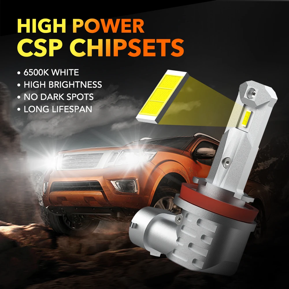 2 шт. светодиодные лампы H11 H8 H9 для BMW E39 E90 X5 E70 E61 E46 X3 E60 F30 E53 F20 H10 9006 HB4 - купить по