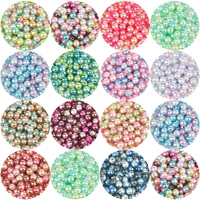 3 4 6 8 10 12mm abs imitation pearls beads colorful round loose acrylic beads necklace for jewelry making diy bracelet charms