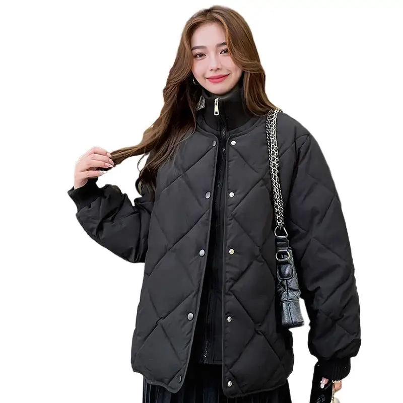 

2023 Women's Clothing Casual thin short padded cotton padded coat Winter New