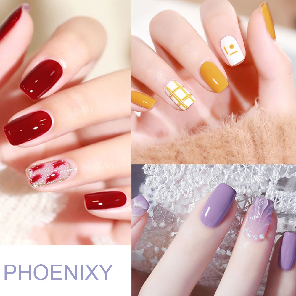 Финиксикс 60 шт геля лак для ногтей набор смочить гель лаки цвет блеск