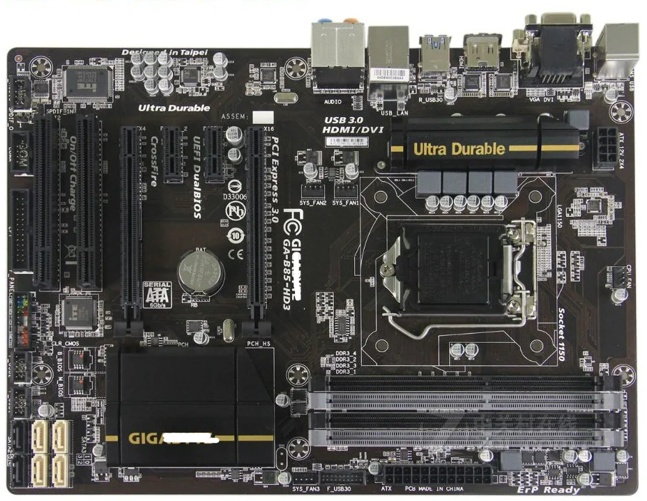 

Настольная материнская плата LGA 1150 B85 DDR3 Gigabyte GA-B85-HD3 оригинальная материнская плата USB3.0 32G