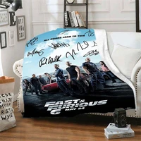 fast and furious movie signature poster fashion print plush bed blanket cover home office travel outdoor plush blanket
