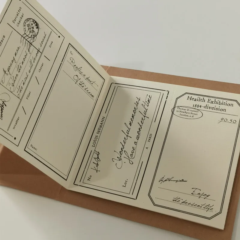 

Retro Material Paper Note Vintage Memo Paper Notes Letter Text frame Foldable writable Diary Stationary Flakes Junk Scrapbooking