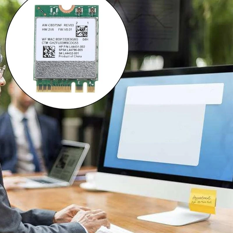 Фото Половина Mini PCI-E-сетевая карта 2.4 1200M WLAN WIFI CARD RTL8822CE 802.11AC №3