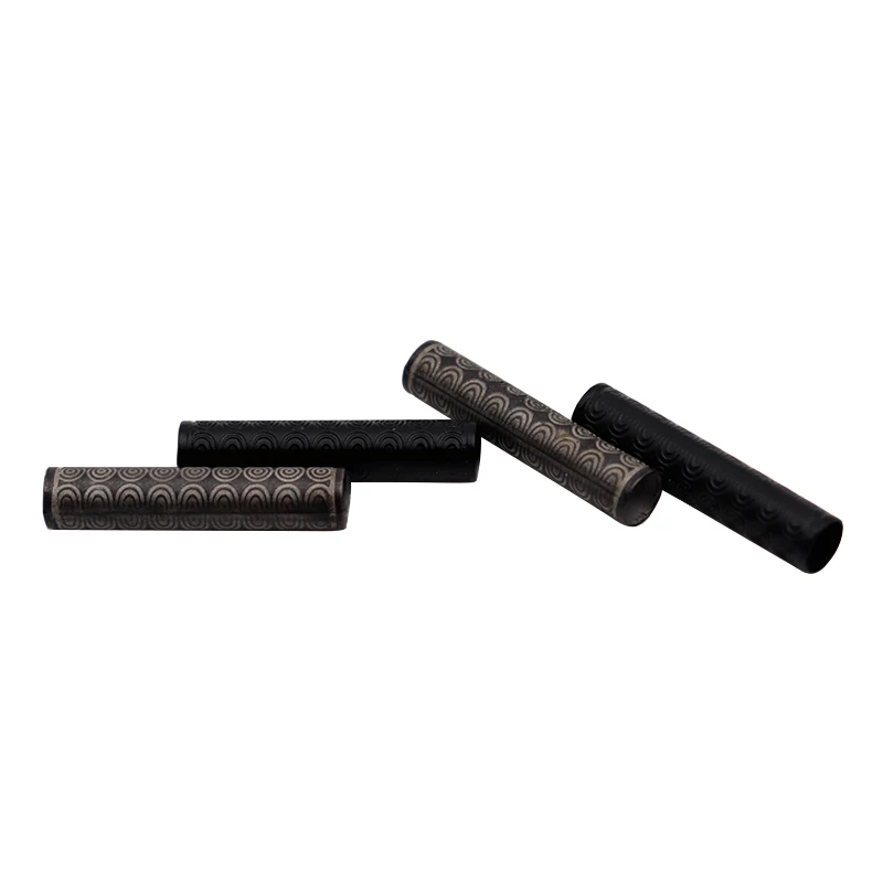 Coolstring Luxury Lace Accessories 24*5MM Elegant Metal Tape Tips Chinese Mahjong Tiles Texture Rope Aglets 100pcs/pck Wholesale