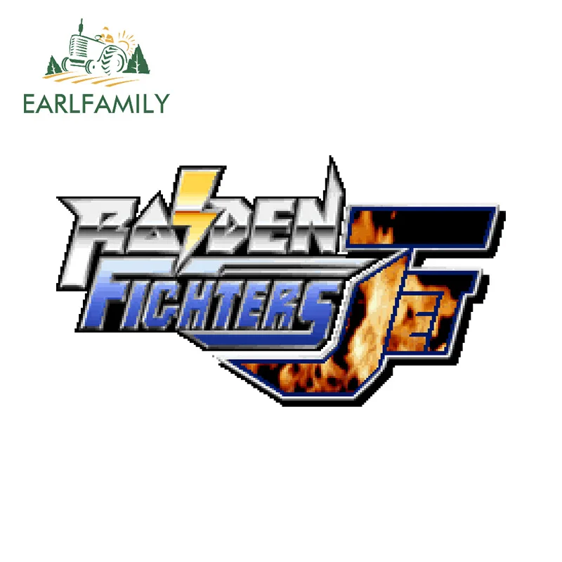 EARLFAMILY 13 см x 7 2 RFJ логотип аркадная пиксельная наклейка Raden Fighters игра креативные