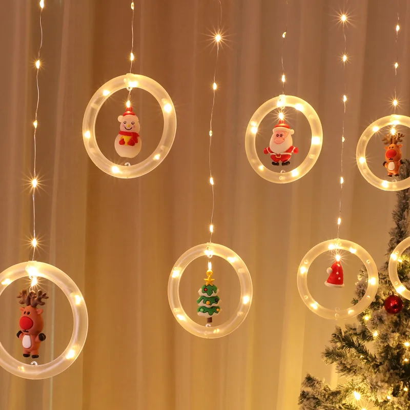 

Праздничное искусственное Рождественское украшение, Декоративная гирлянда для комнаты, Новогоднее украшение, гирлянда, декоративные аксессуары для Санта-Клауса