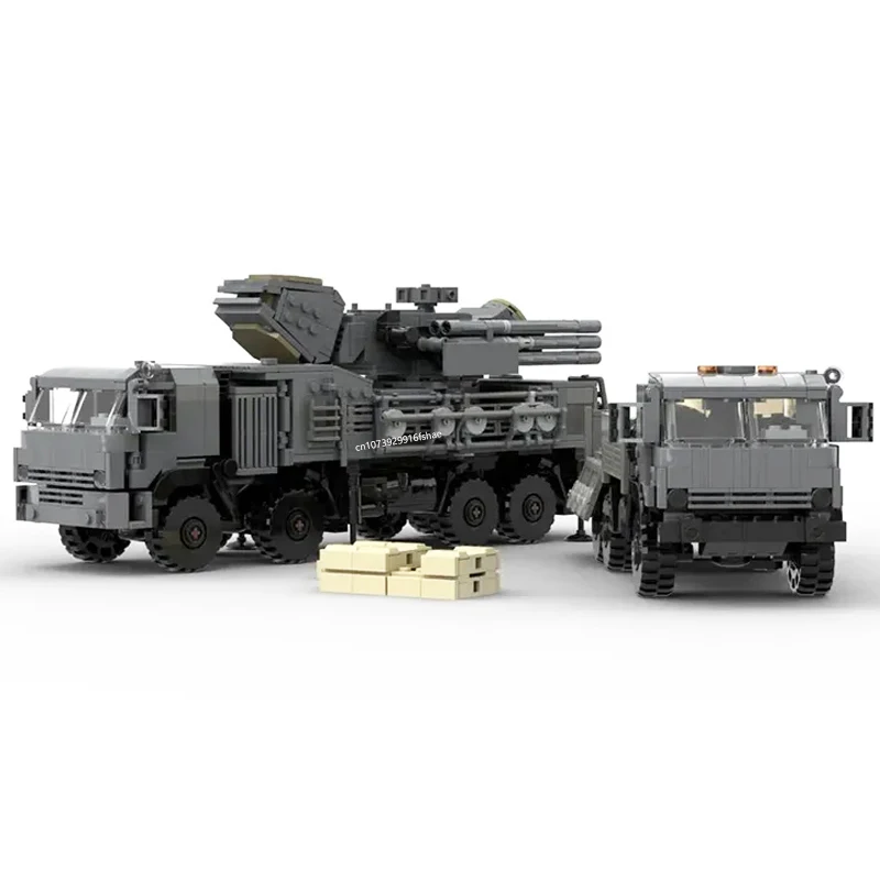 1845 шт. WW2 военные MOC PANTSIR S2 SA-22 система защиты от воздуха модель DIY творческие идеи