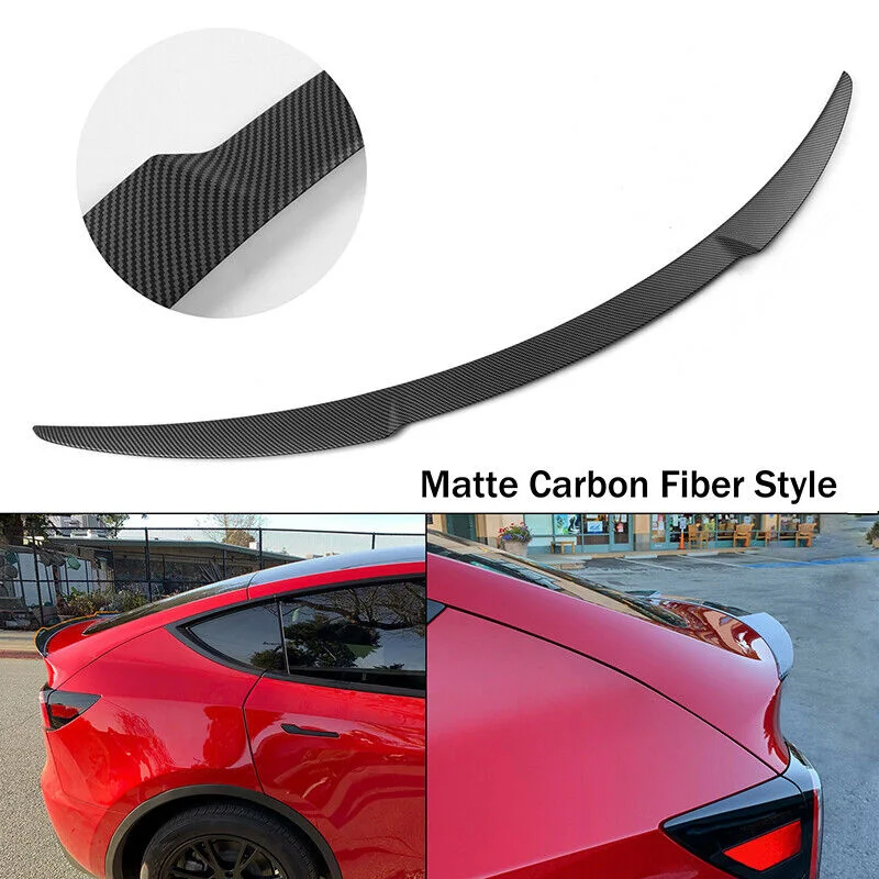 

Matte Carbon Fiber Pattern Performance Rear Wing Tail For Tesla Model Y Spoiler