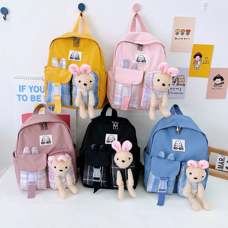 New Children's Backpack 2-5 Years Old Kindergarten Children Cartoon Backpack Cute Fashion Rabbit Schoolbag Children Gift