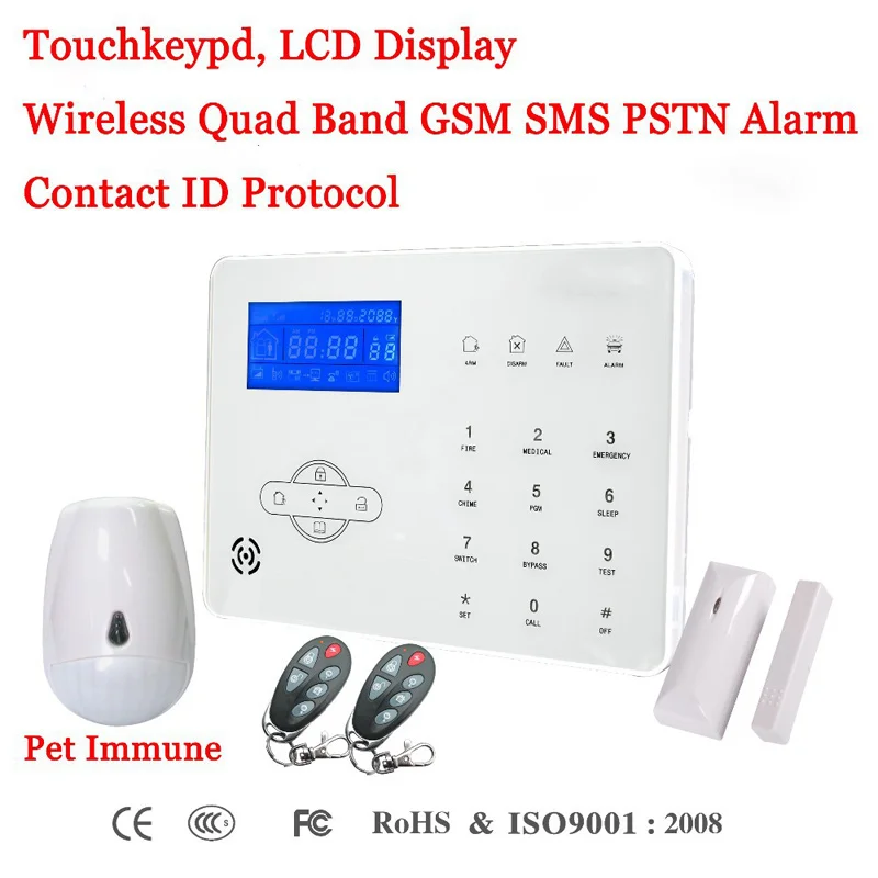 Focus Wireless GSM+ SMS + PSTN Anti-thief Alarm System with Pet Immune PIR Sensor, Free Shipping