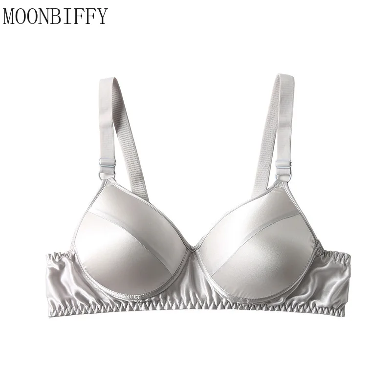 

Бюстгальтер женский из натурального шелка, без косточек, с эффектом пуш-апа