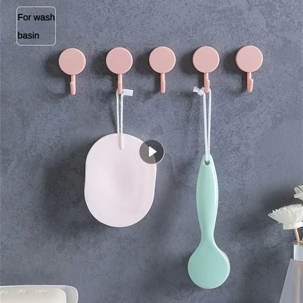 Sticky Wall-mounted Door Hook Kitchen Hook Not Easy To Fall Off Punch-free Sticky Hook Creative Strong And Durable Galley Hook