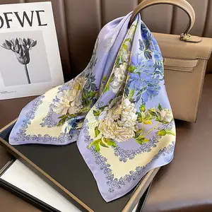 100% Natural Silk Scarf Women Design Print Foulard Neck Scarves 68x68cm  Square Shawls Wraps for Ladies Silk Spring Kerchief Tie - AliExpress