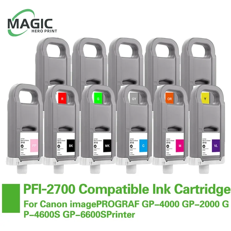 PFI2700 PFI-2700 Совместимый картридж для Canon imagePROGRAF GP-4000 GP-2000 GP-4600S GP-6600SPпринтер с