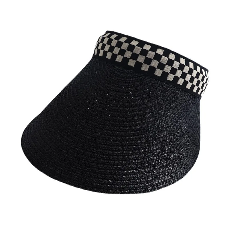 2022 New Elegant Women's Summer Sun Protection Straw Hat Chapeau Femme Large Wide Brim Sun Visors Caps for Women Visera Mujer images - 6
