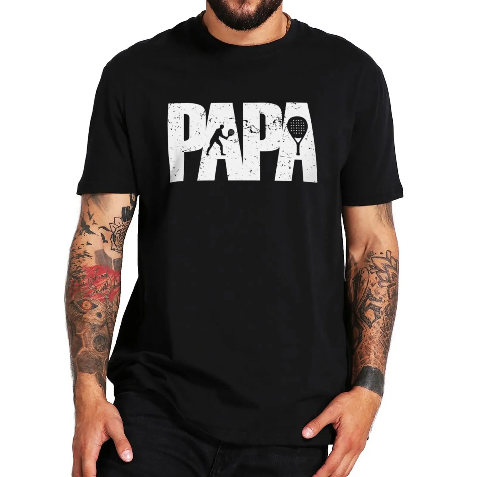 PAPA Padel T Shirt dzień ojca prezent sportowy kochanek niezbędny męski t-shirt ponadgabarytowy 100% bawełna Casual Homme Camiseta