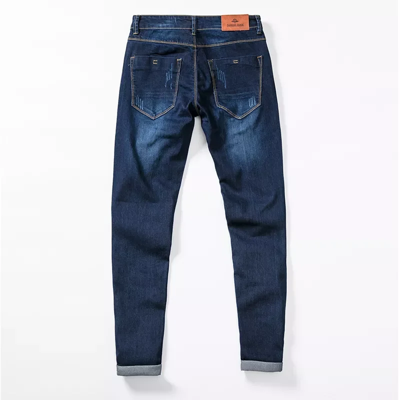 2022New Color Men Stretch Skinny Jeans mens Fashion Casual Slim Fit Denim Trousers Male Gray Black Khaki White Pants men's B