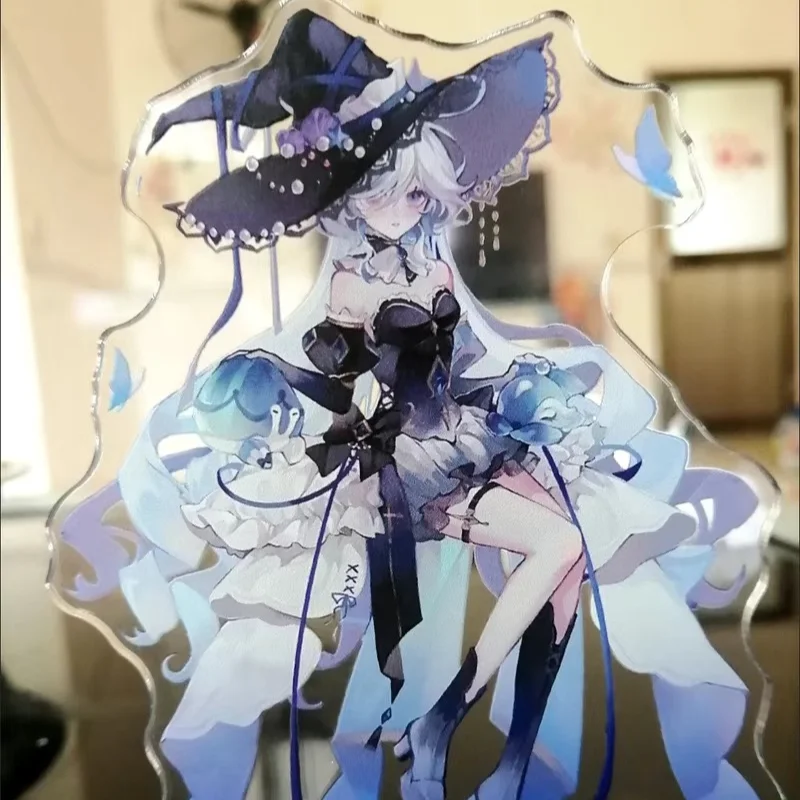 Аниме Genshin Impact Furina Focalors Косплей акриловый орнамент двусторонний стоячий знак