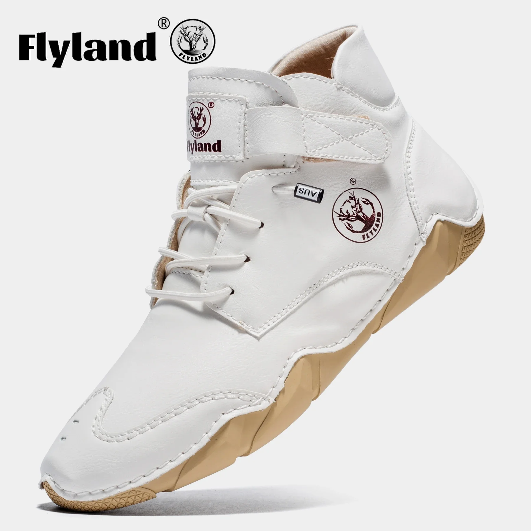 FLYLAND модные мужские ботинки чукка повседневная мужская обувь из натуральной кожи