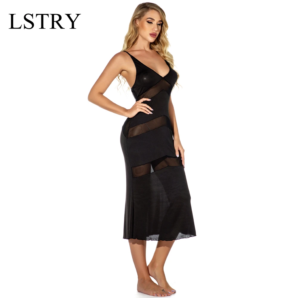 

2023 Erotic Sexy Lingerie Lady Chiffon Three Point Perspective Nightdress Sexy Night Wear Gown Plus Size Lingerie Pajama Suit