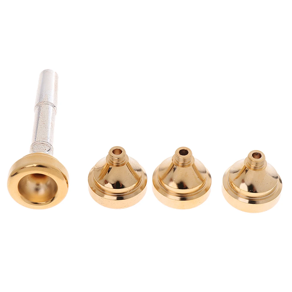 

Exquisite Silver Plated Trumpet Mouthpiece + Convertible Gold Plated 3C 5C 7C