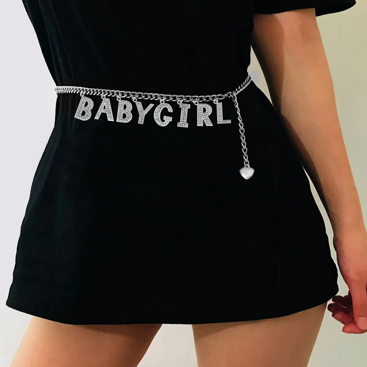 Индивидуальное женское нижнее белье с надписью Babygirl пикантная цепочка на талию