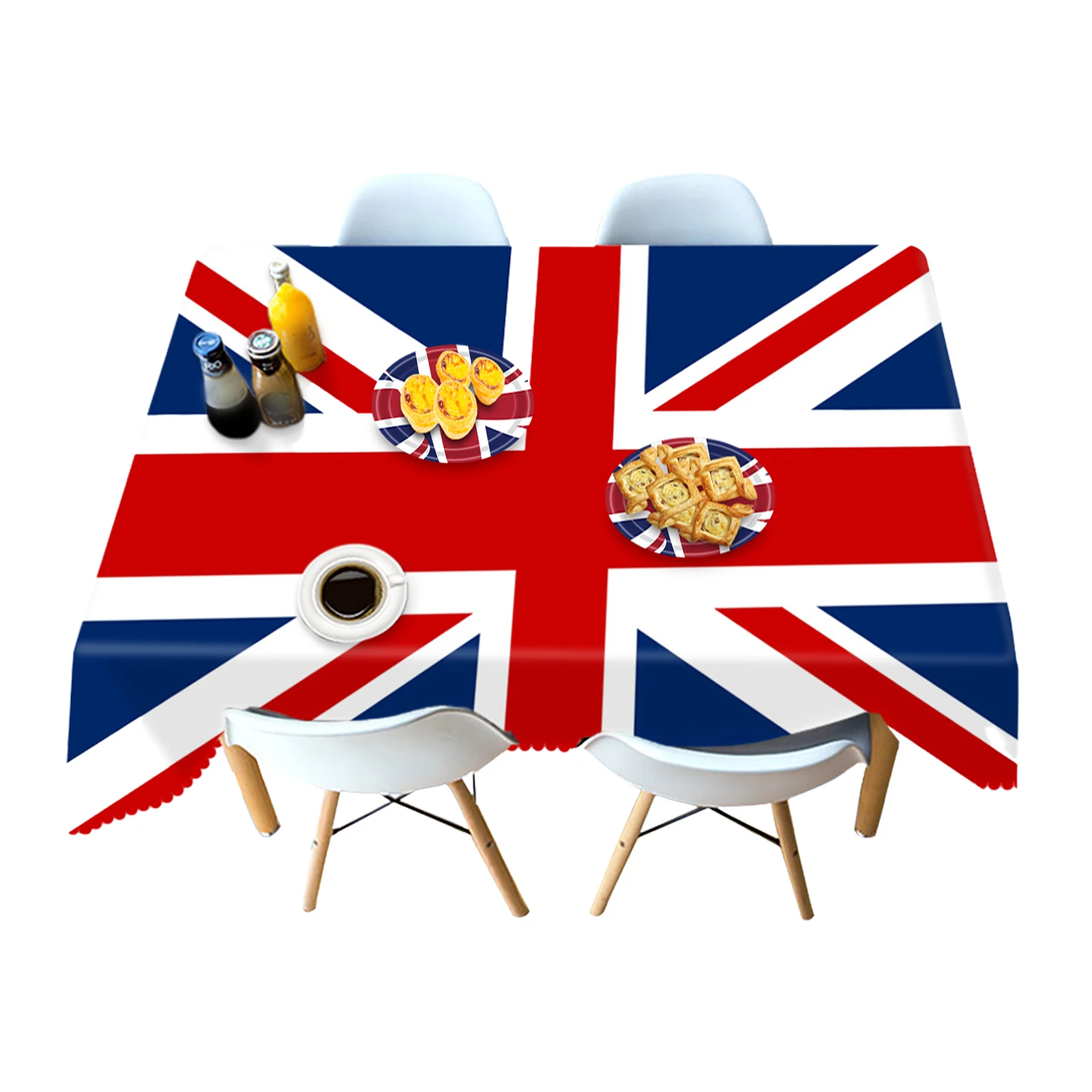 

Great Britain Flag Tablecloth 2022 Queen Elizabeth Jubilee Union Jack Decorative Polyester Fiber Tablecloths Patriotic Union