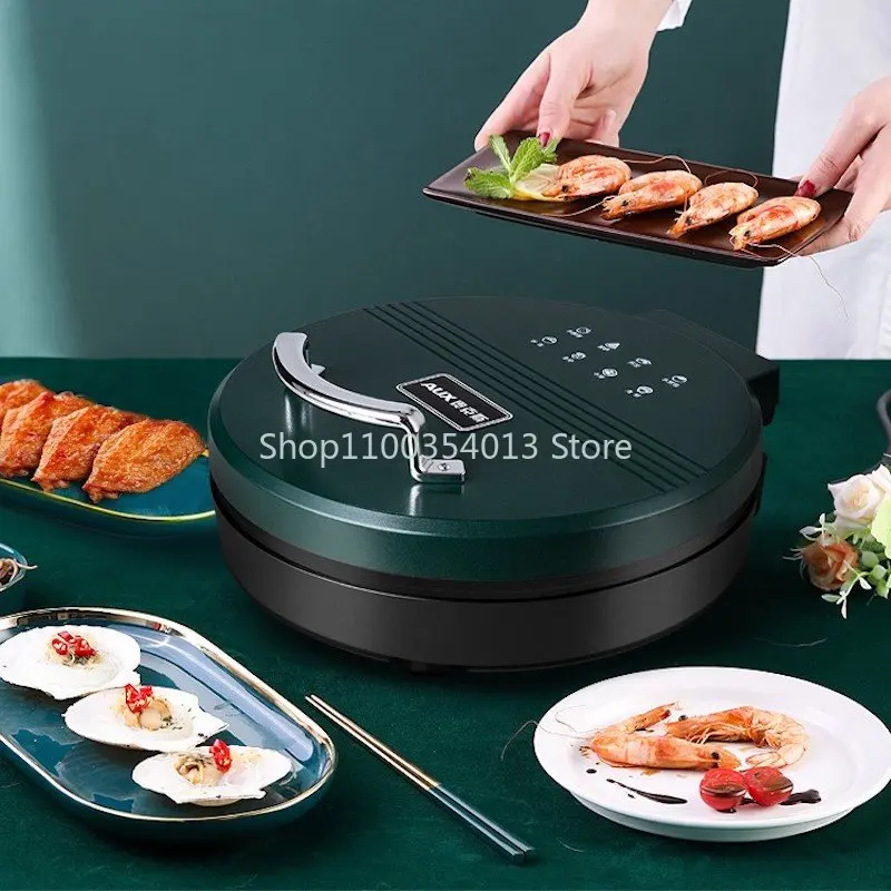

Electric Baking Pan Crepe Maker Machine Double Sided Heating Pancake Pan Electric Skillets Pizza Tortilla Maker