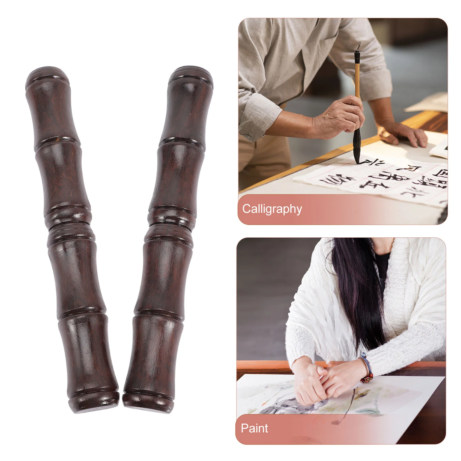 

Бумажные деревянные грузики, принадлежности для каллиграфии, бумажные грузики для рисования, твердые китайские инструменты для обучения студенту, 2 шт.