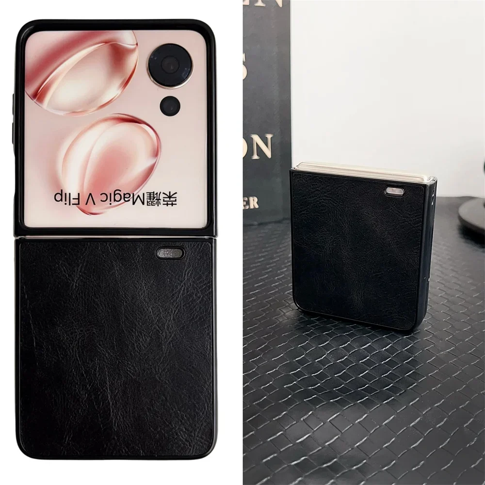 Однотонный кожаный чехол-книжка для телефона Honor Magic V | AliExpress