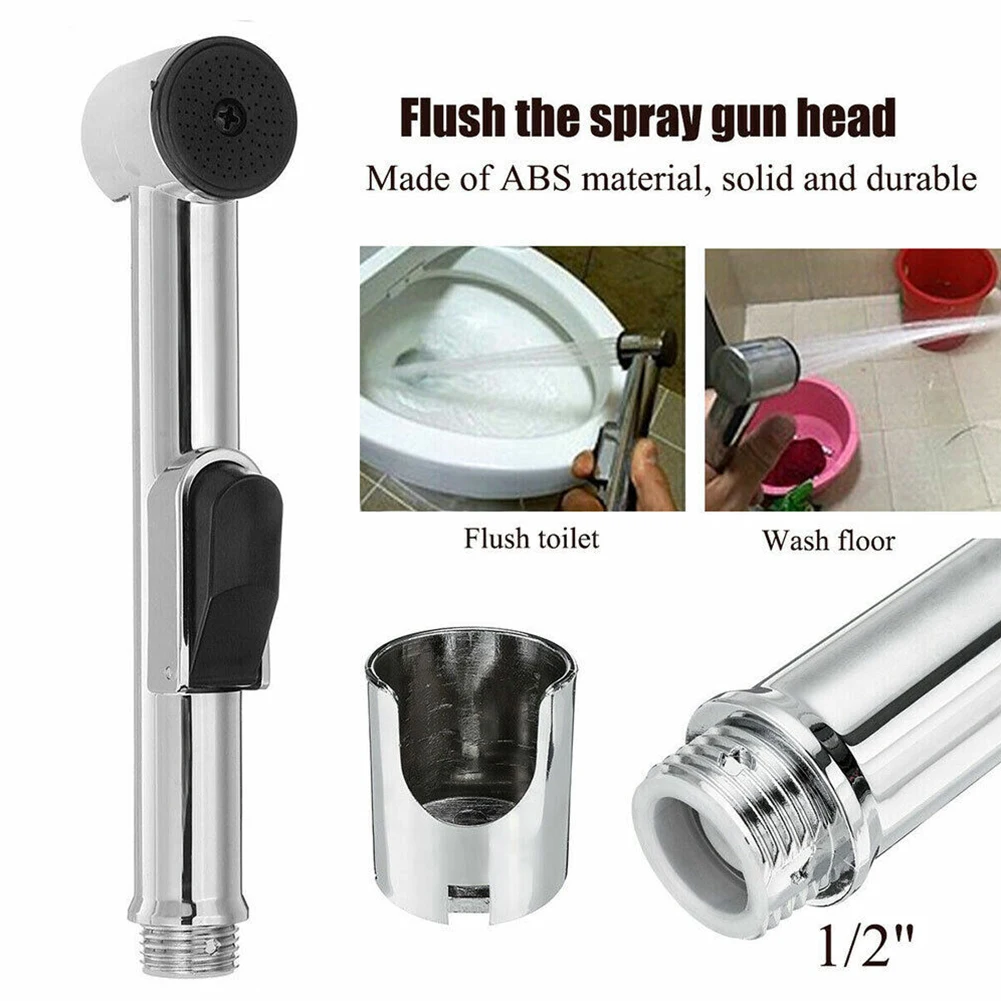 

Hand Held Douche Spray Set ABS Hygienic Toilet Shower Head Hose Bidet Bracket WC Bathroom Water Valve Hose Holder