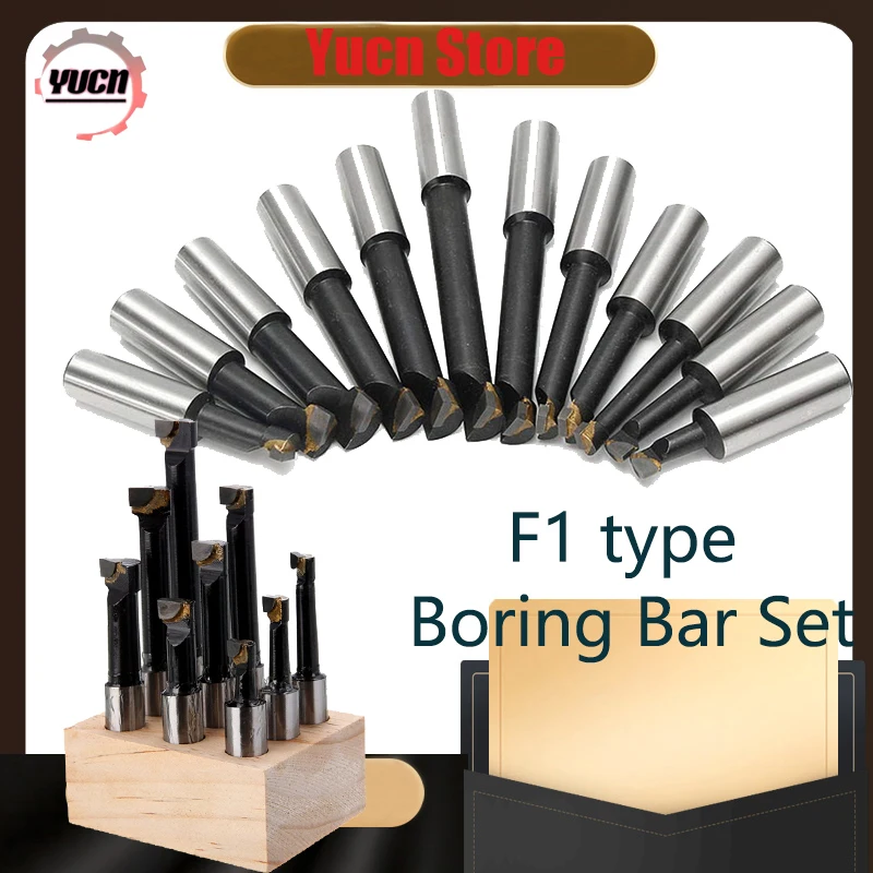 Boring Bar Set Tungsten Carbide Bar Boring Head MT2 MT3 MT4 R8 BT NT Boring Bar Set Boring Device F1 Boring Tool F1 Boring Hole