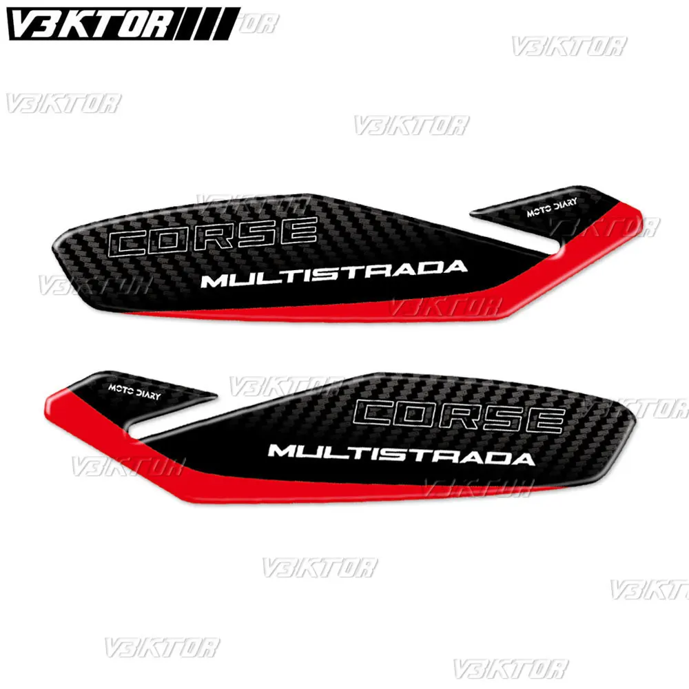 

Для Multistrada 1260 1200 950 1260s Enduro V2 3D полимерные наклейки на поручни мотоциклетная защита для рук защитные наклейки