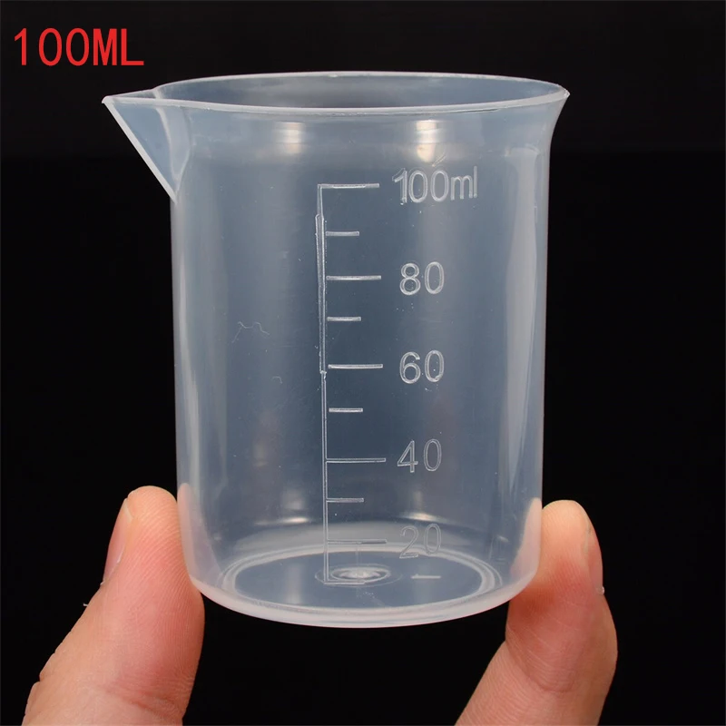 

100 ML Plastic Graduated Measuring Cup Liquid Container Epoxy Resin Silicone Making Tool Transparent Mixing Cup Tools
