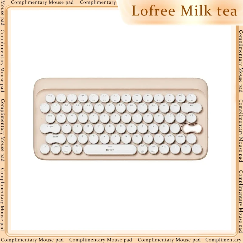 

Lofree Lofi молочный чай механическая клавиатура для девушек милый высокий внешний вид уровень в горошек синяя Ось беспроводной планшет