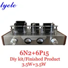 Вакуумный трубчатый усилитель Lyele Audio 6n2 6p15, комплект сделай сам, Hi-Fi усилитель звука класса А, измеритель УФ, Bluetooth 5,0, Usb-плеер, 3,5 Вт * 2 А