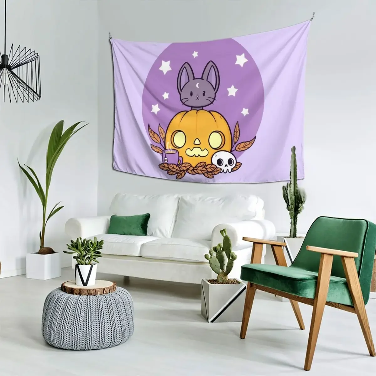 Тыква Кошки Син гобелен Nikury