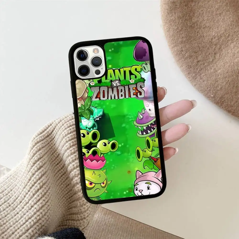 Фото Чехол для телефона P-Plants Vs Z-Zombies с беспроводной зарядкой, PC+TPU, для iPhone 11 12 13 14 15 16 17 Pro Max Plus №4