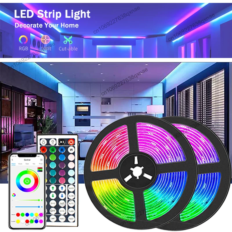 

LED Strip Lights for Room Decor Led Neon Lights TV Backlight Bluetooth LED 1m 2m 3m 4m 5m 10m 15m 20m 30m SMD5050 RGB Led Tape