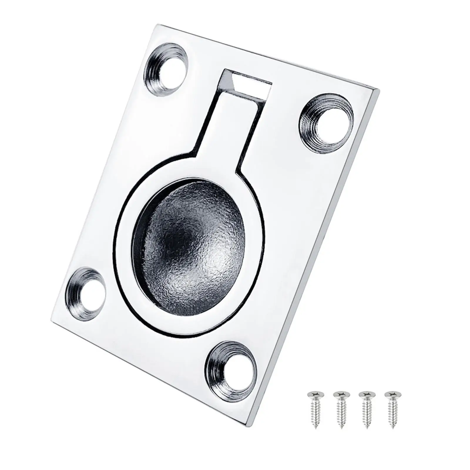 

Flush Handle 3 . 8Cmx4 . 8cm Durable Recessed for Boat Door Hatch