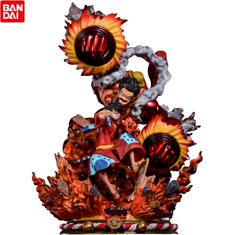 

Bandai Anime 50cm Statue One Piece Monkey D Luffy GK Gear Fourth Snakeman Action Figure Model Toys Statue Collection Toys Doll