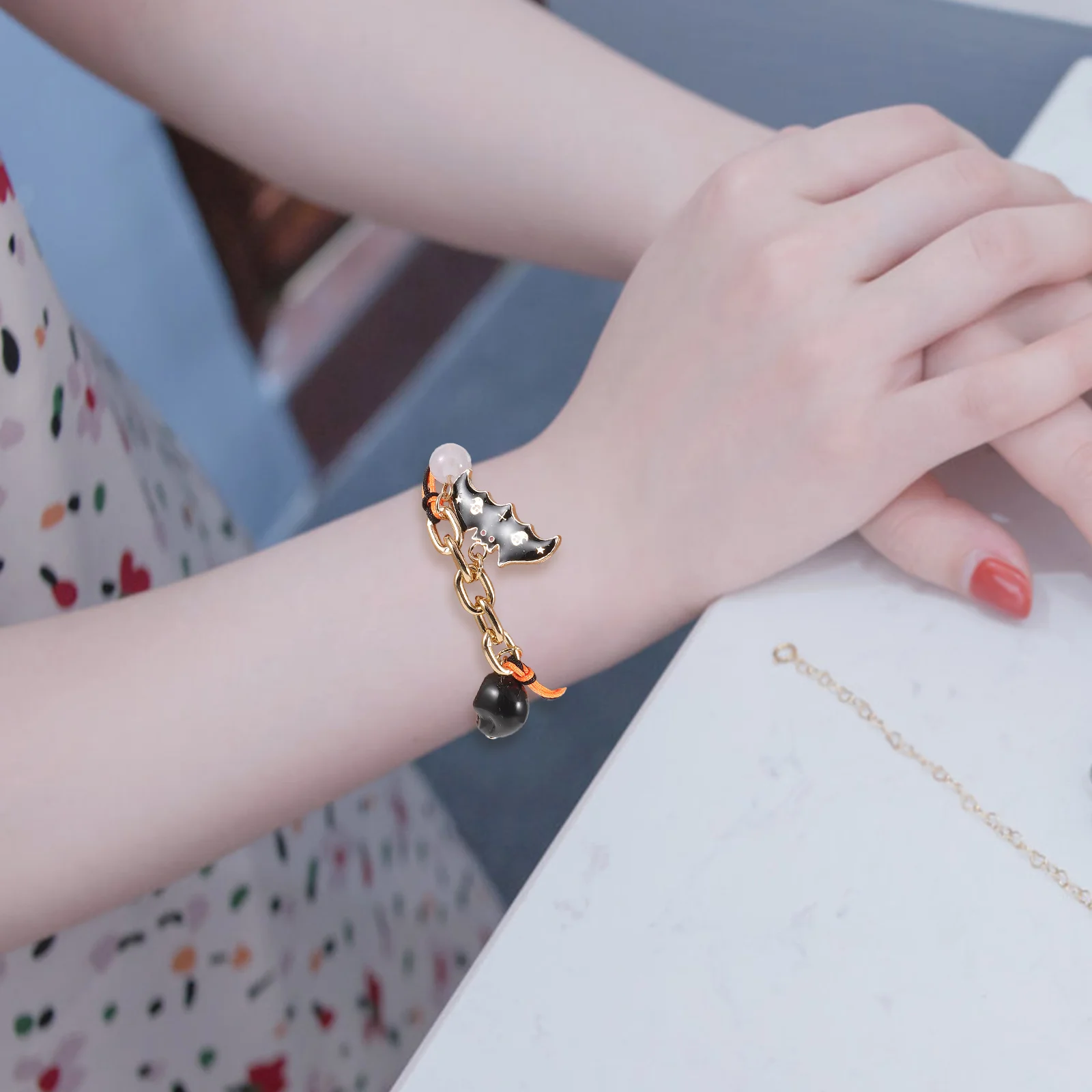 

Wrist Bands Punk Accessories Cool Bracelet Halloween Bat Decor Gothic Wristband