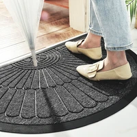retro semi circle scraping mud dusting home non slip floor mat commercial gate polypropylene wear resistant rubber rug