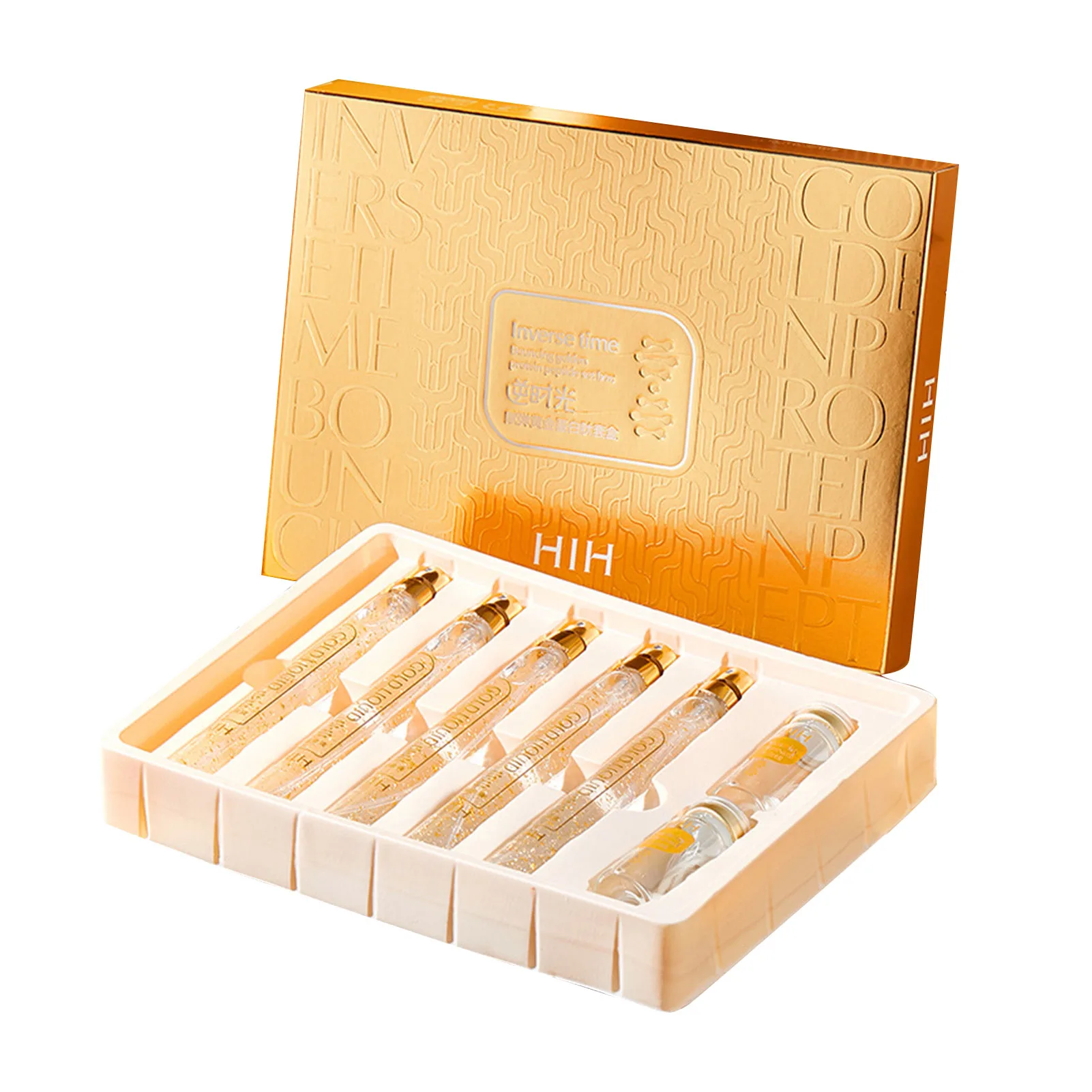 

Gold Face Serum Active Collagen Silk Thread Facial Essence Anti-Aging Smoothing Firming Moisturizing Hyaluronic Skin Care