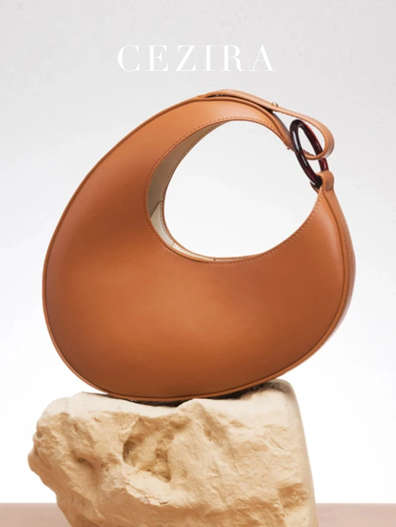 CR Niche Women Brand Design Handbag Top-handle Single Strap Shoulder Hobo Bag Luxury Irregular Shape Fashion Chic Underarm Purse