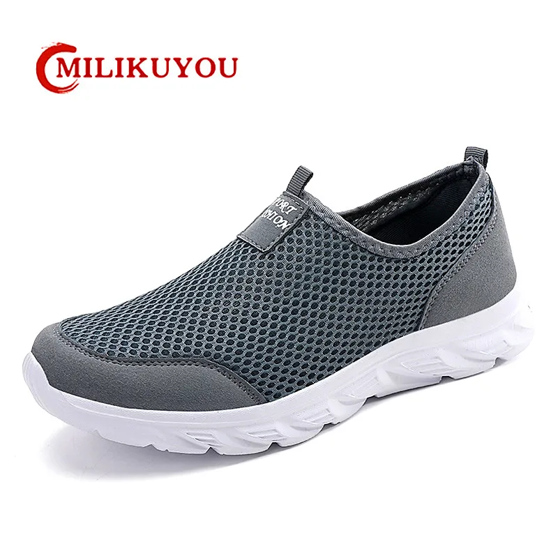 Hot Sale Mesh Men Shoes Lightweight Sneakers Men Fashion Casual Walking Shoes Breathable Slip on Mens Loafers Zapatillas Hombre
